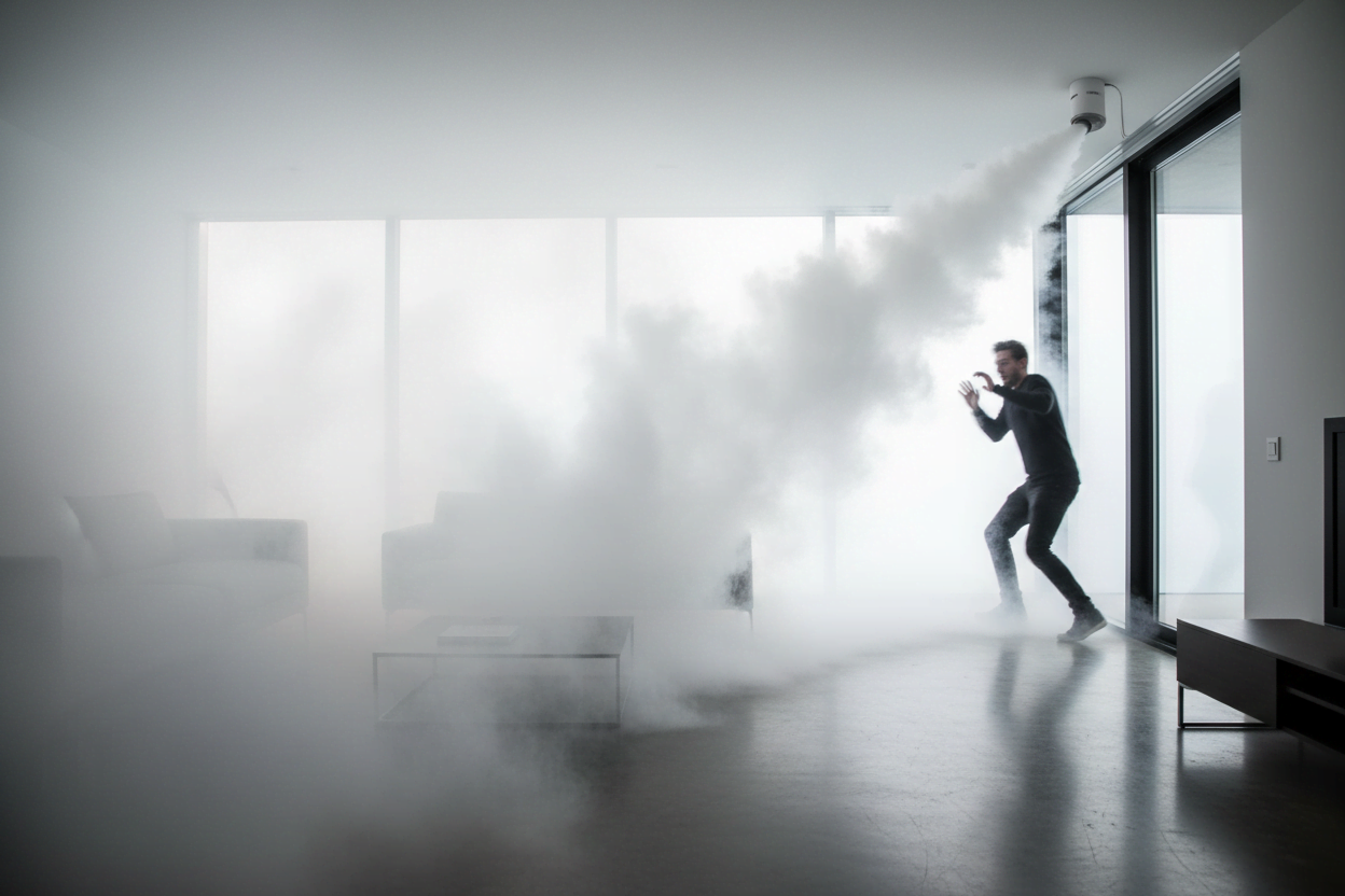 FogYou! 1000 Schutznebel-Gerät – Einbruchschutz durch Nebelkanone, Sichtweite null in unter 30 Sekunden