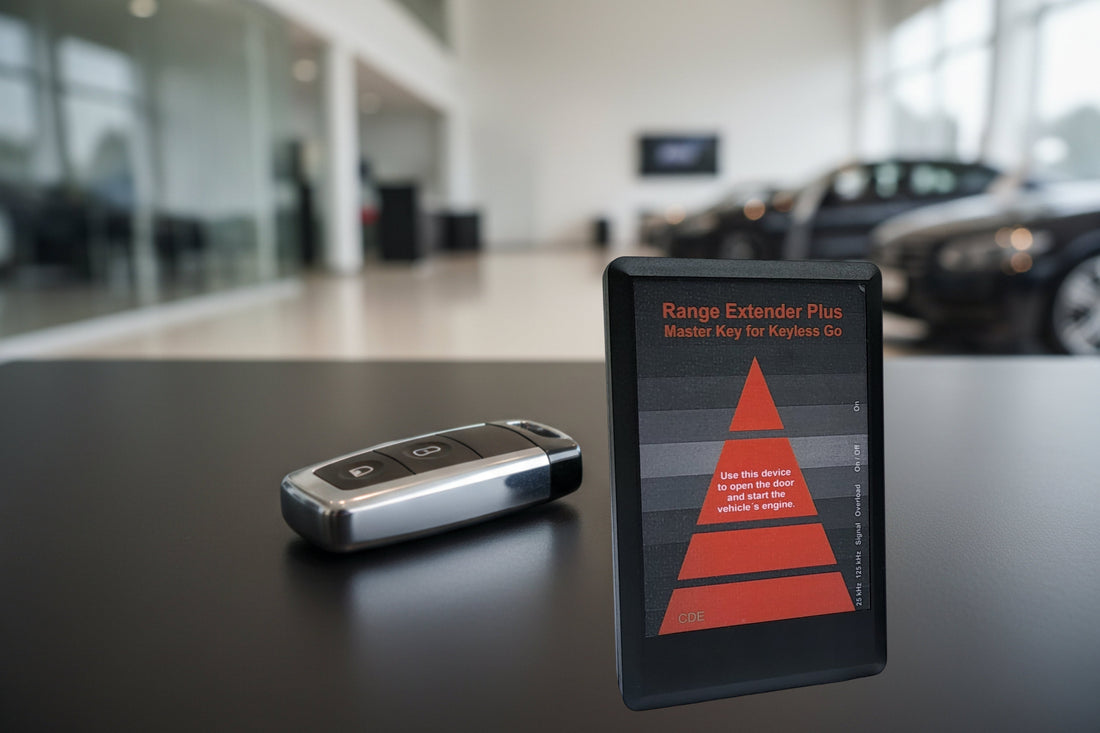 Range Extender Plus – professionelles Keyless-Go Demonstrationstool für Autohaus und Werkstatt zur Live-Demonstration von Relay-Angriffen