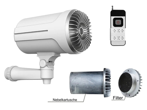 FogYou! Schutznebel-System – Kompakte Nebelmaschine für Objektsicherheit in Haus, Büro und Garage