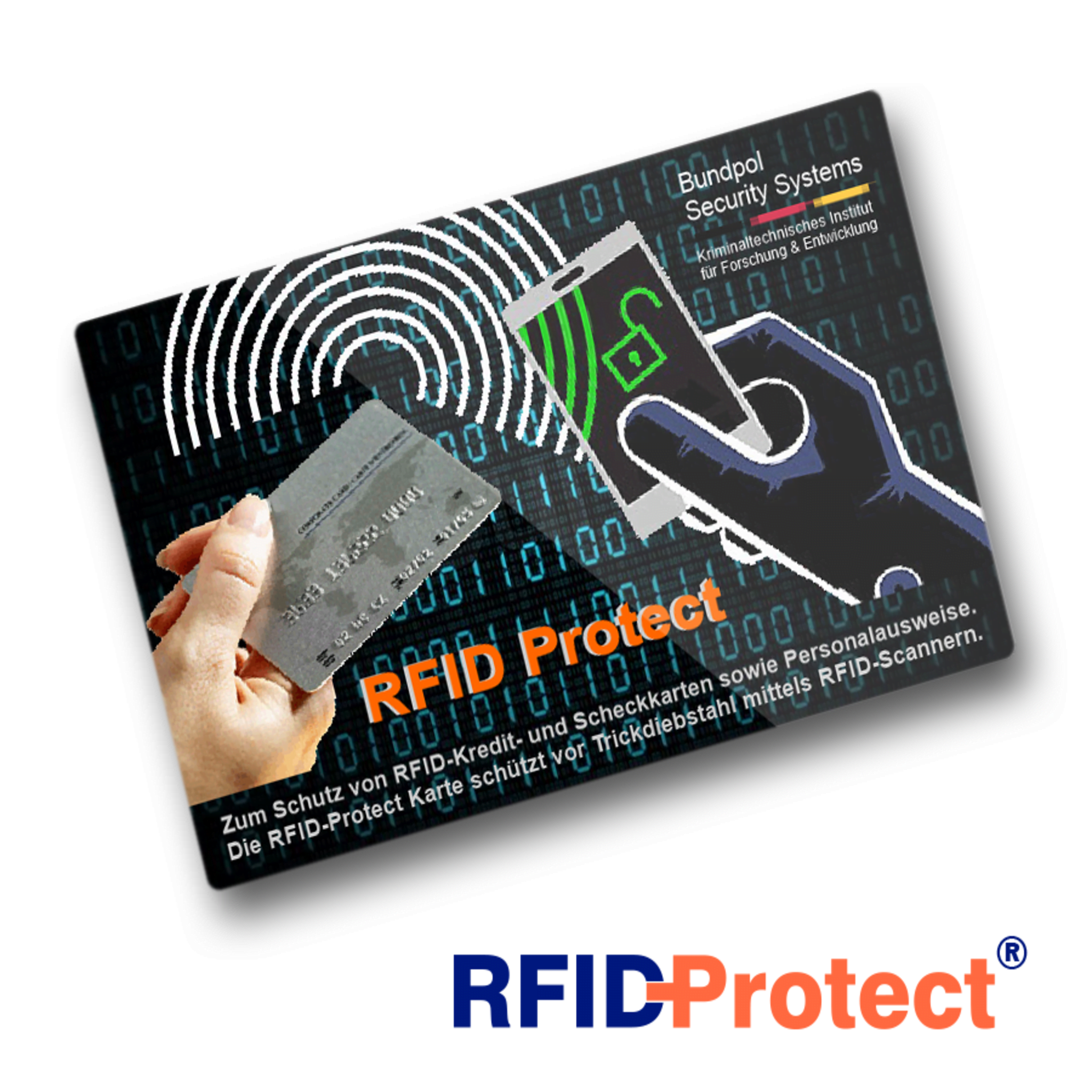 RFID Schutz Karte – NFC Blocker zum Schutz vor kontaktlosem Datenmissbrauch in der Geldbörse